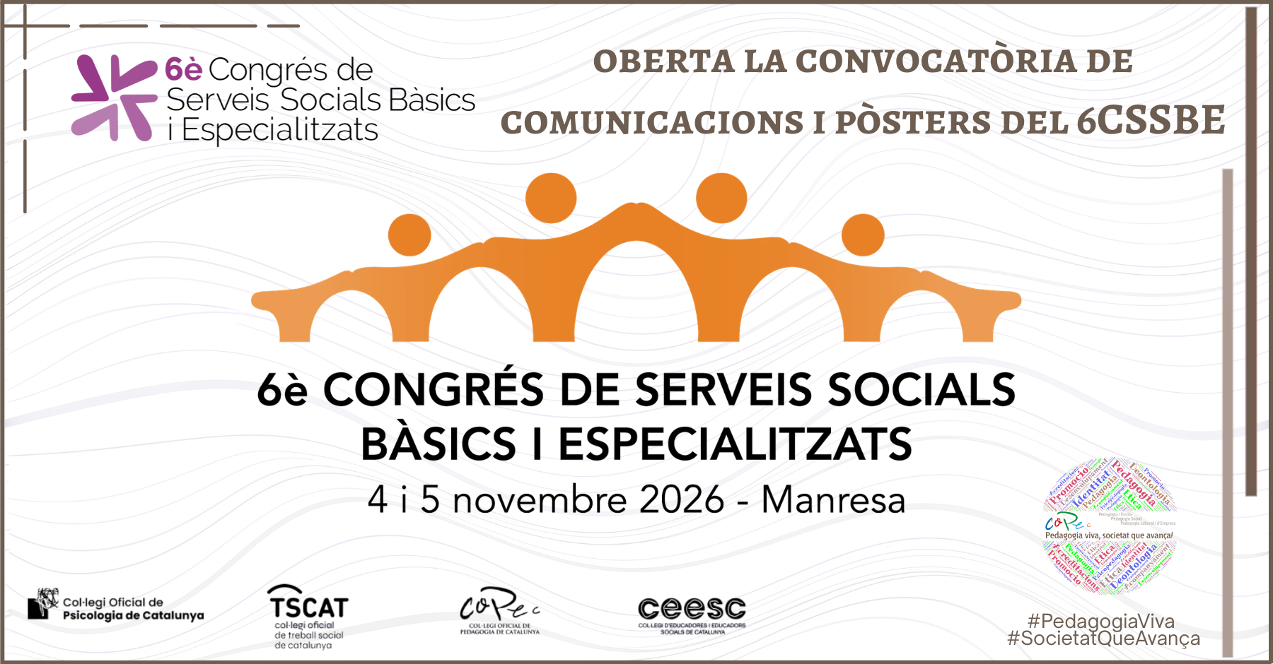 OBERTA LA CONVOCATÒRIA DE COMUNICACIONS I PÒSTERS DEL 6CCSBE