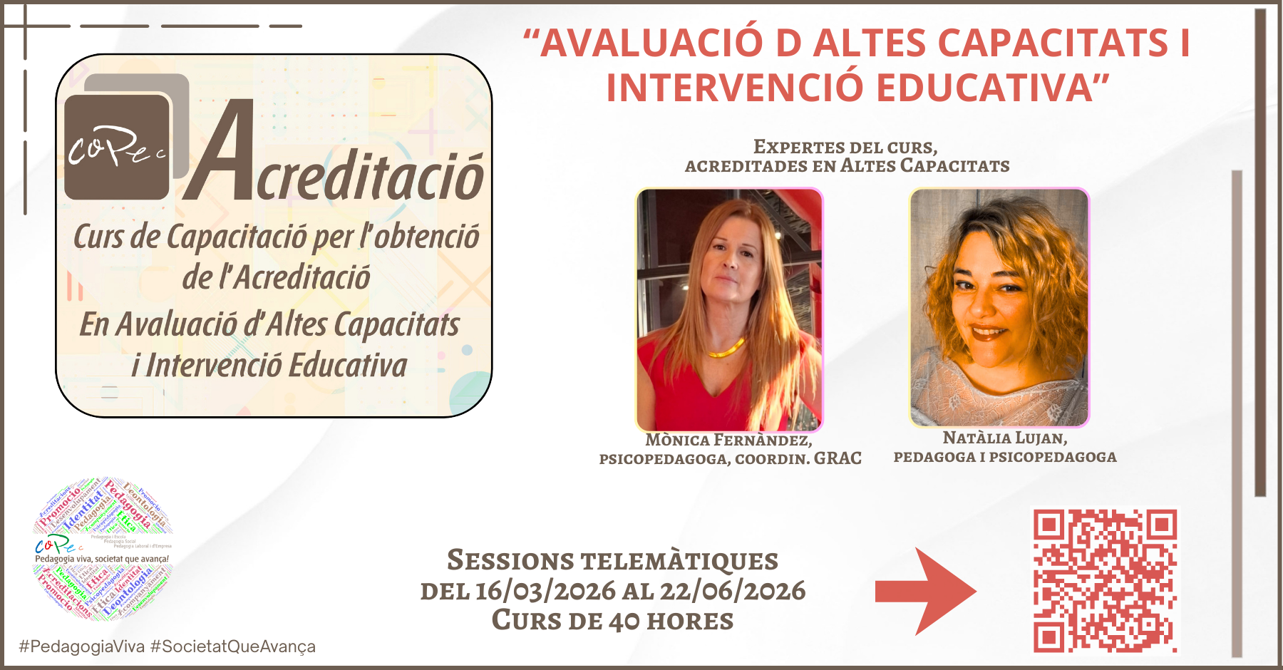 AVP CURS D’ACCÉS A L’ACREDITACIÓ EN «AVALUACIÓ ALTES CAPACITATS I INTERVENCIÓ EDUCATIVA»