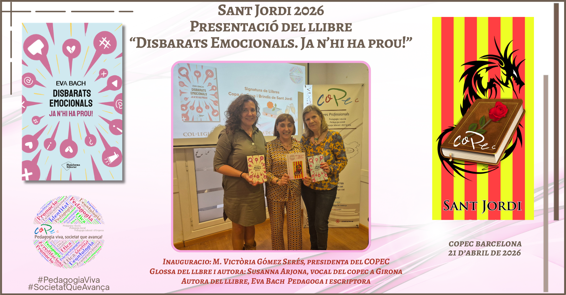 SANT JORDI PEDAGÓGICO CON "DISBARATS EMOCIONALS" DE EVA BACH
