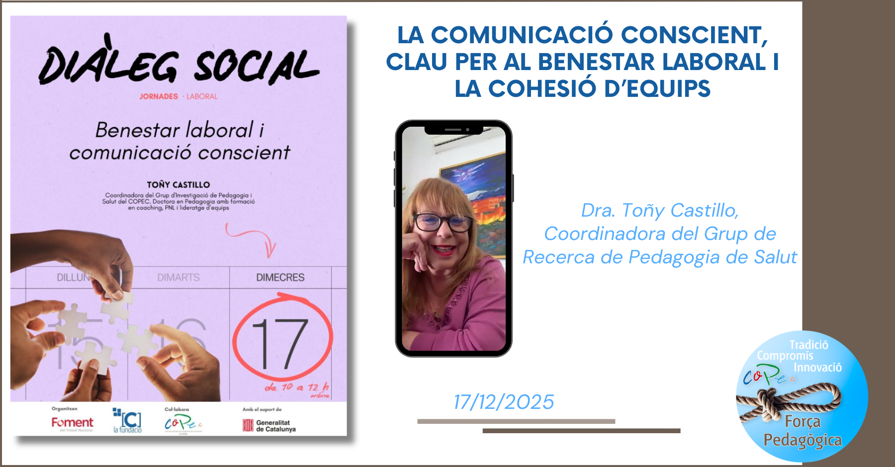 LA COMUNICACIÓ CONSCIENT, CLAU PER AL BENESTAR LABORAL I LA COHESIÓ D’EQUIPS