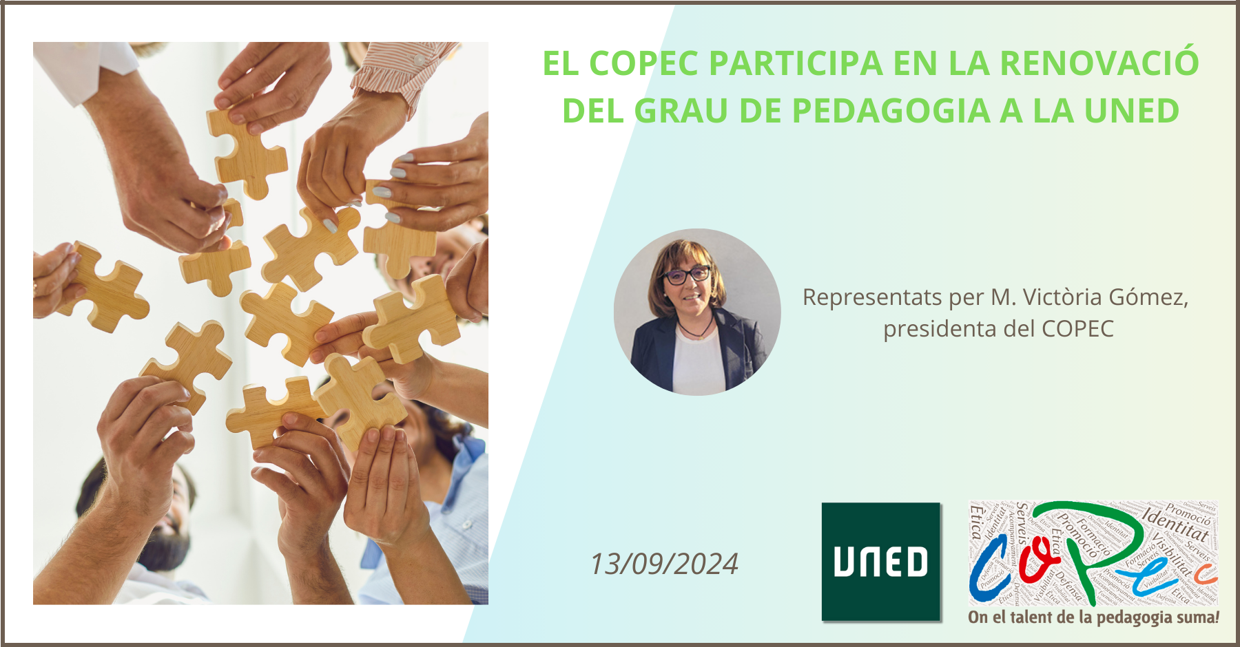 EL COPEC PARTICIPA EN LA RENOVACIÓ DEL GRAU DE PEDAGOGIA A LA UNED