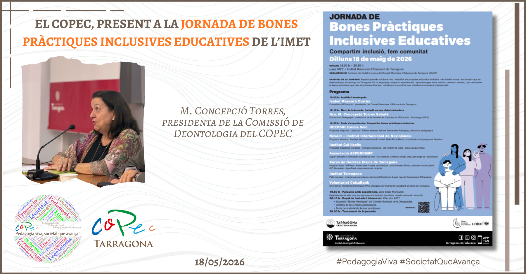 EL COPEC, PRESENTE EN LA JORNADA DE BUENAS PRÁCTICAS INCLUSIVAS EDUCATIVAS DEL IMET