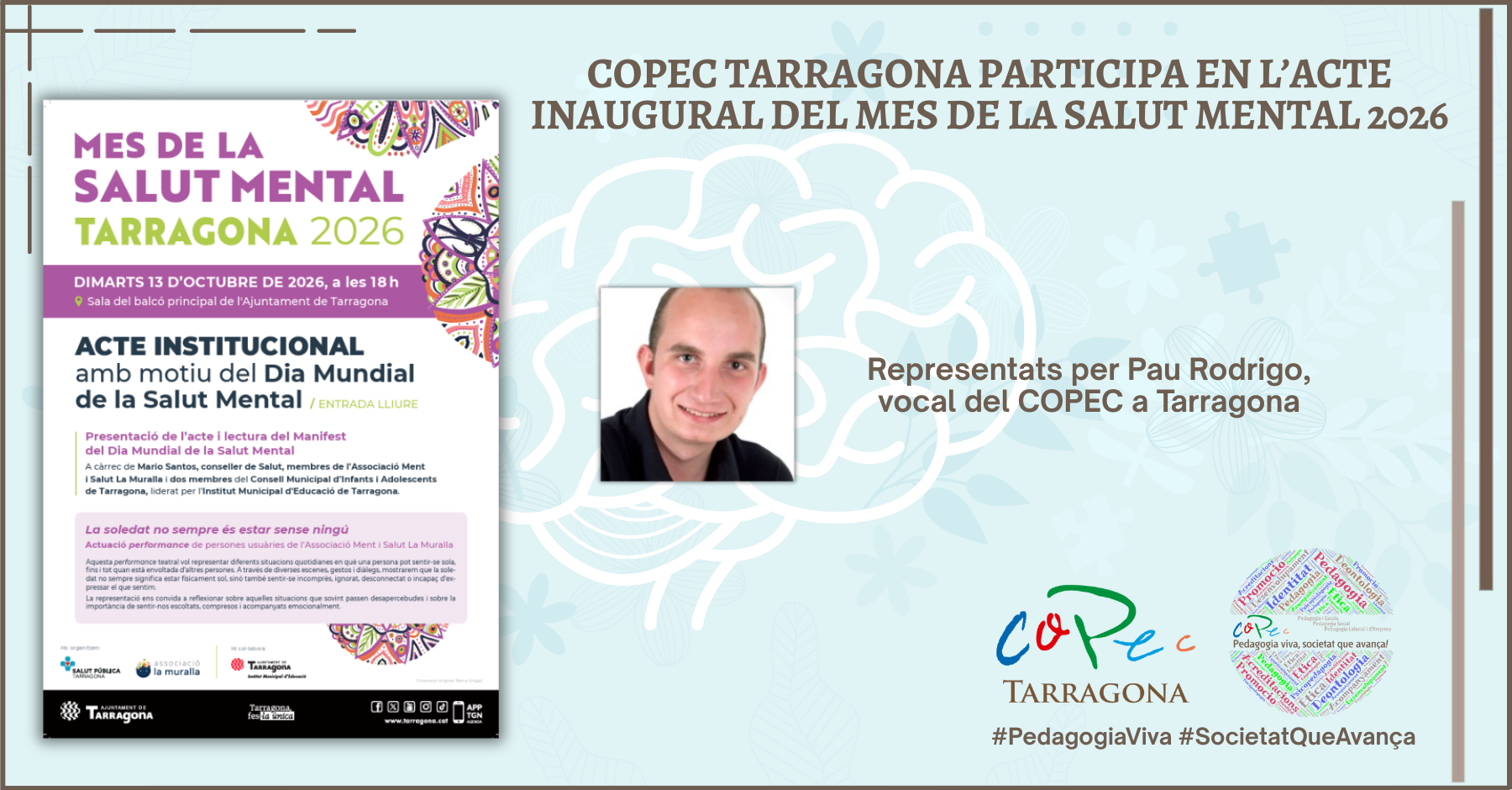 COPEC TARRAGONA PARTICIPA EN L’ACTE INAUGURAL DEL MES DE LA SALUT MENTAL 2026