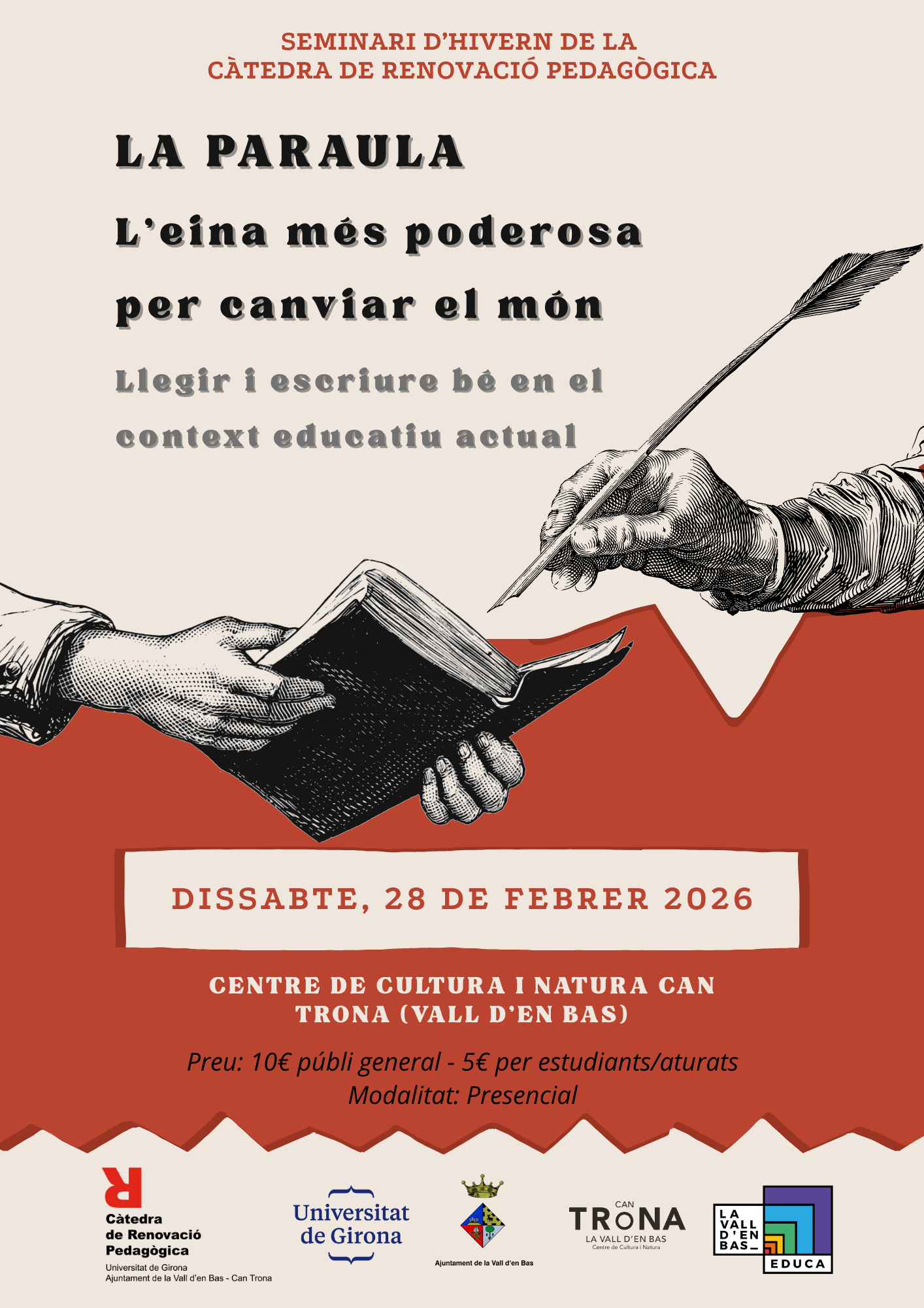 Col·legi Oficial de Pedagogia de Catalunya > agenda > SEMINARI D’HIVERN DE LA CÀTEDRA DE RENOVACIÓ PEDAGÒGICA - 28/02/2026