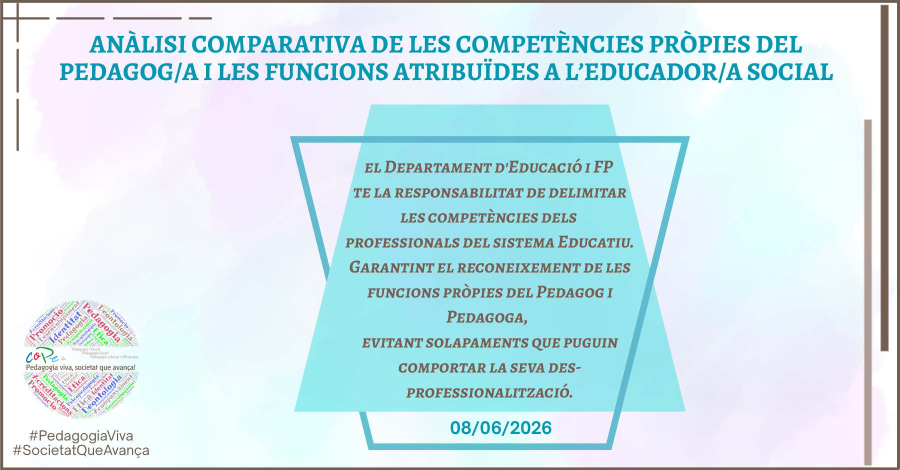 Col·legi Oficial de Pedagogia de Catalunya >  > COMPETÈNCIES I FUNCIONS PRÒPIES DEL PEDAGOG/A A L’ESCOLA