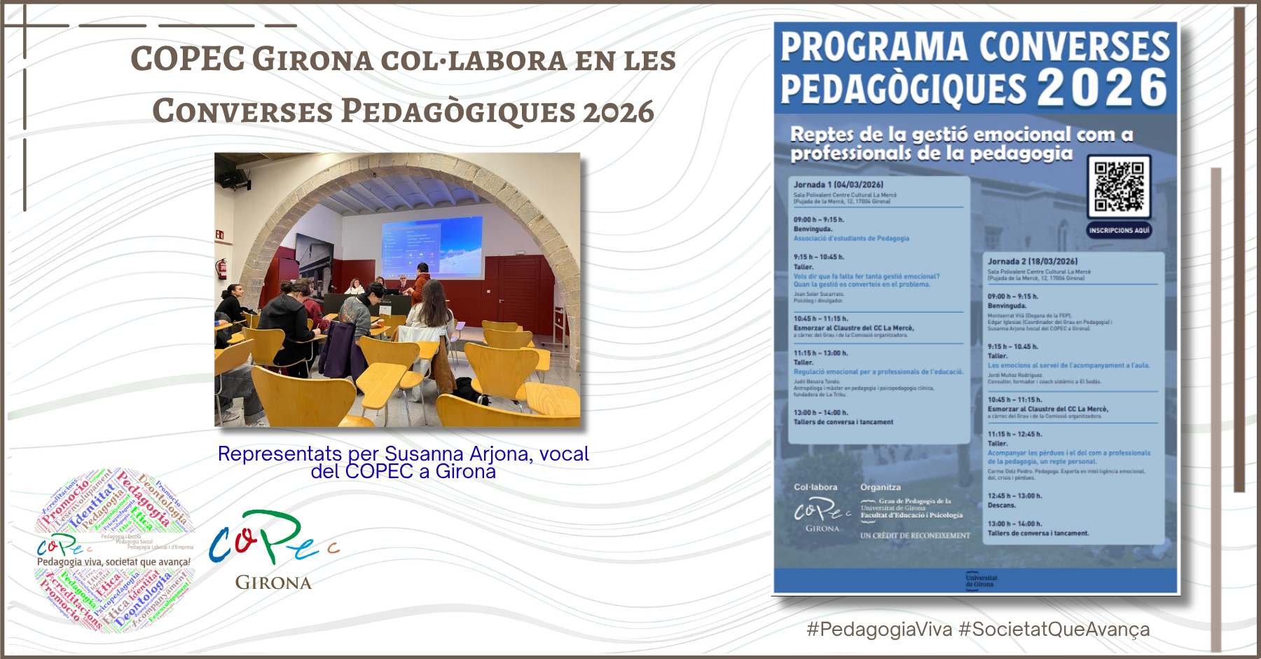 COPEC GIRONA COL·LABORA AMB LES CONVERSES PEDAGÒGIQUES SOBRE LA GESTIÓ EMOCIONAL DELS PEDAGOGS/GUES