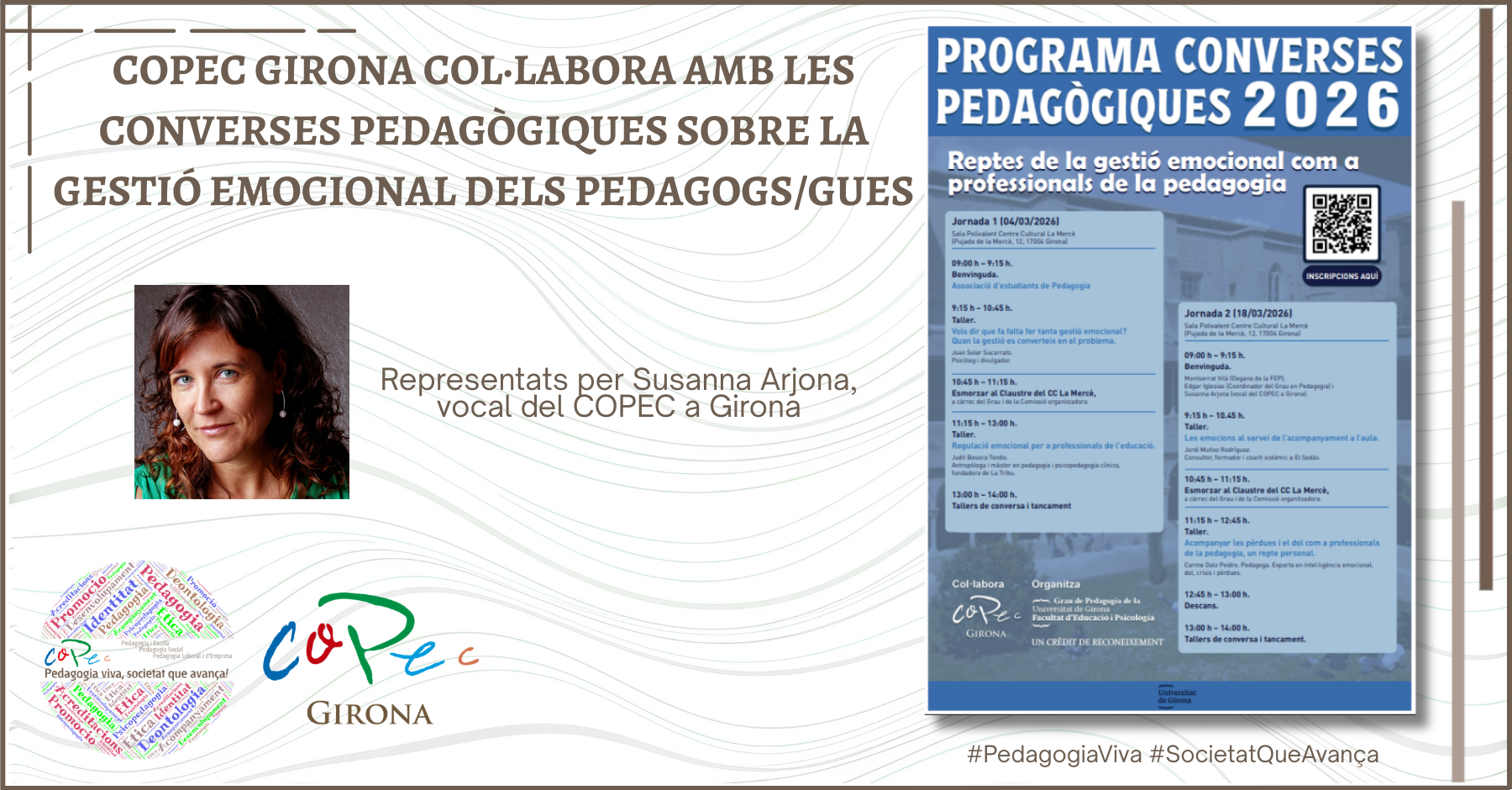 COPEC GIRONA COL·LABORA AMB LES CONVERSES PEDAGÒGIQUES SOBRE LA GESTIÓ EMOCIONAL DELS PEDAGOGS/GUES