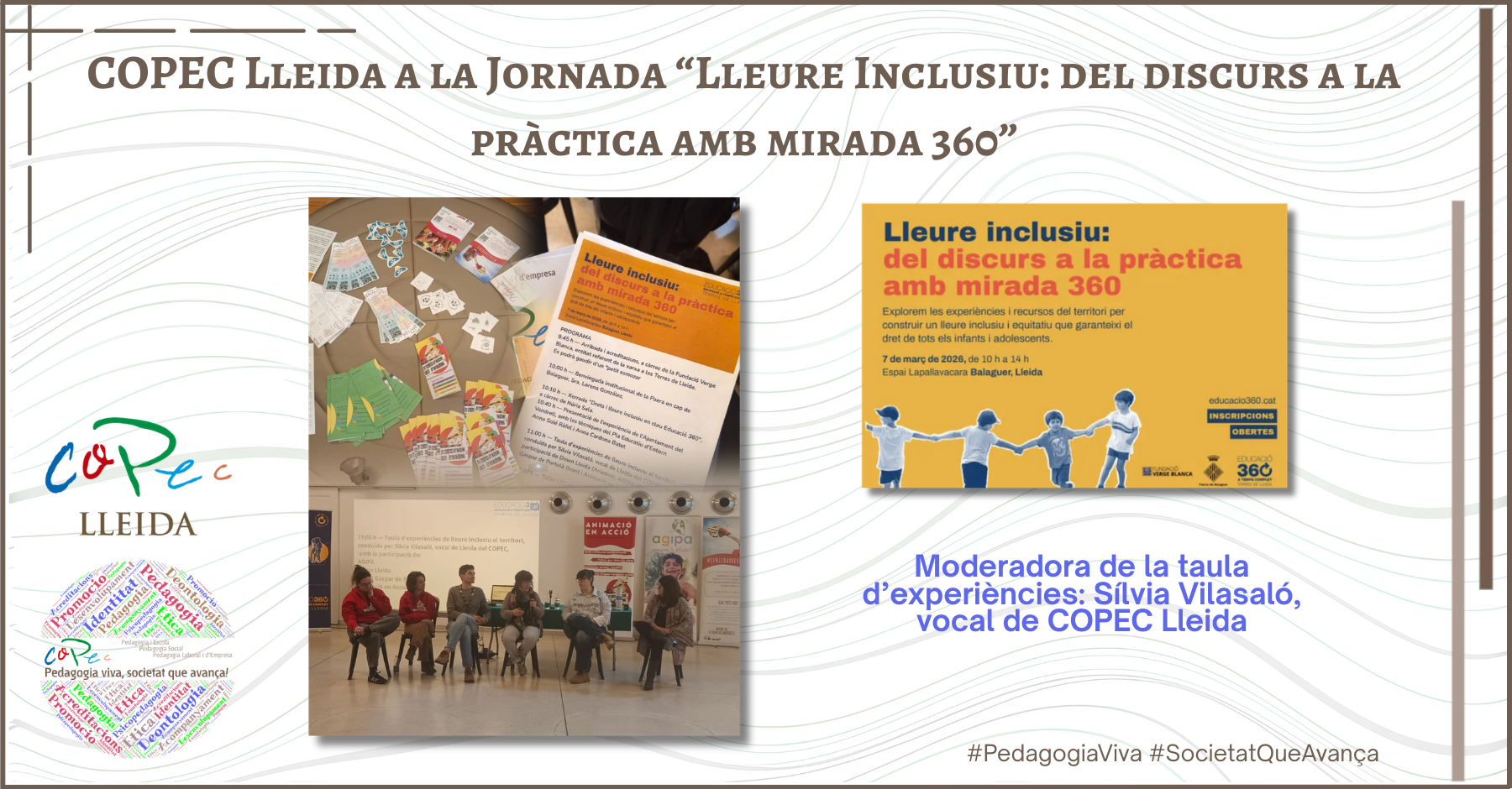 Col·legi Oficial de Pedagogia de Catalunya >  > COPEC LLEIDA A LA JORNADA "LLEURE INCLUSIU: DEL DISCURS A LA PRÀCTICA AMB MIRADA 360"