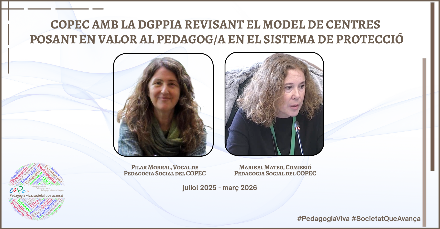 COPEC AMB LA DGPPIA REVISANT EL MODEL DE CENTRES I POSANT EN VALOR AL PEDAGOG/A