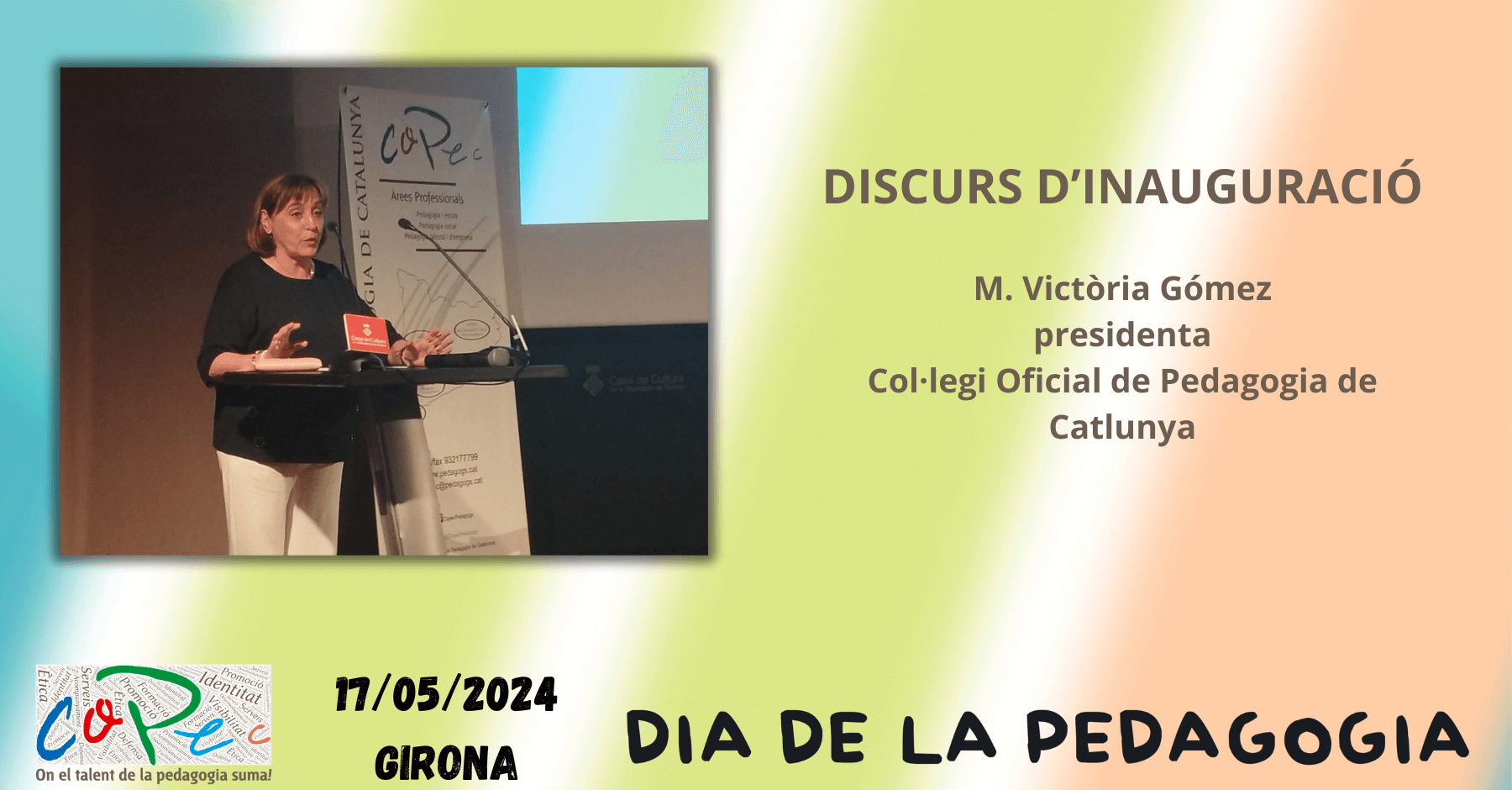 DIA DE LA PEDAGOGIA 2024: INAUGURACIÓ DE LA PRESIDENTA