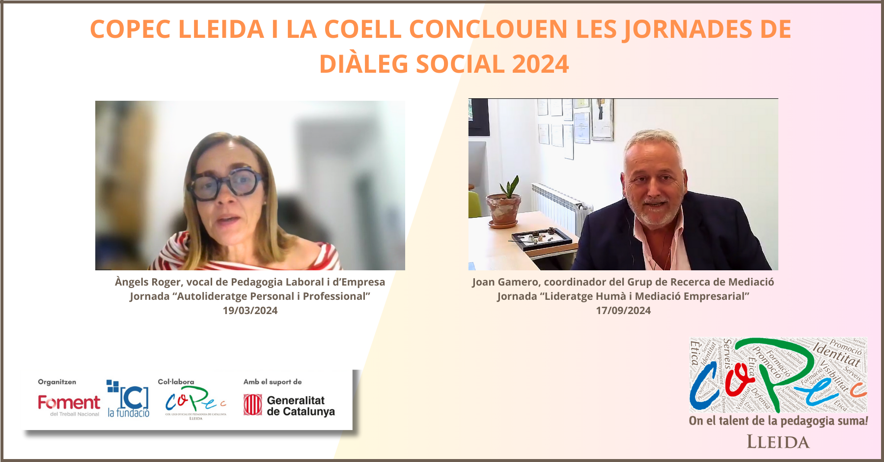 COPEC LLEIDA I LA COELL CONCLOUEN LES JORNADES DE DIÀLEG SOCIAL 2024