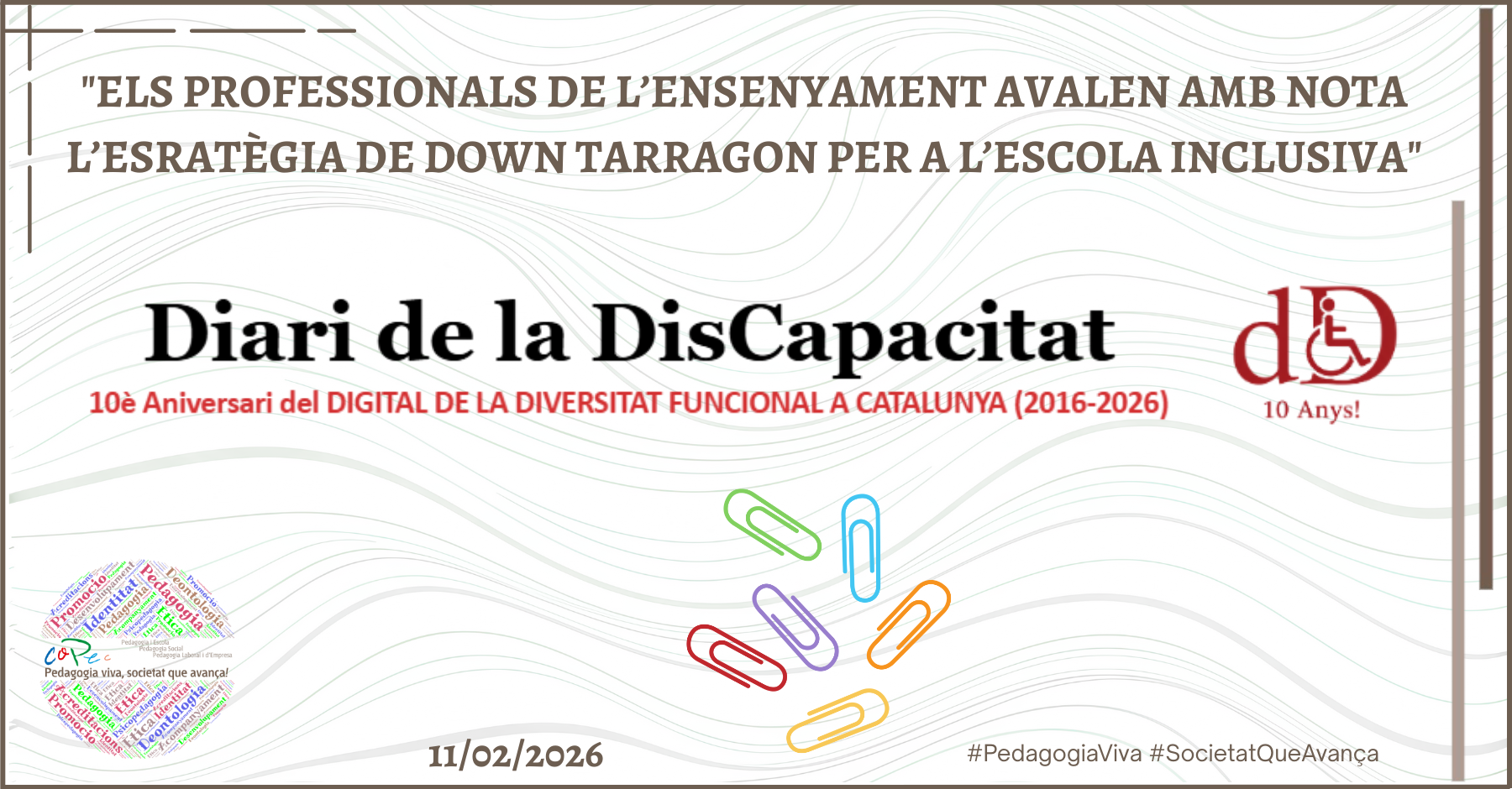 "ELS PROFESSIONALS AVALEN AMB NOTA L’ESRATÈGIA DE DOWN TARRAGON" - DIARI DE LA DISCAPACITAT