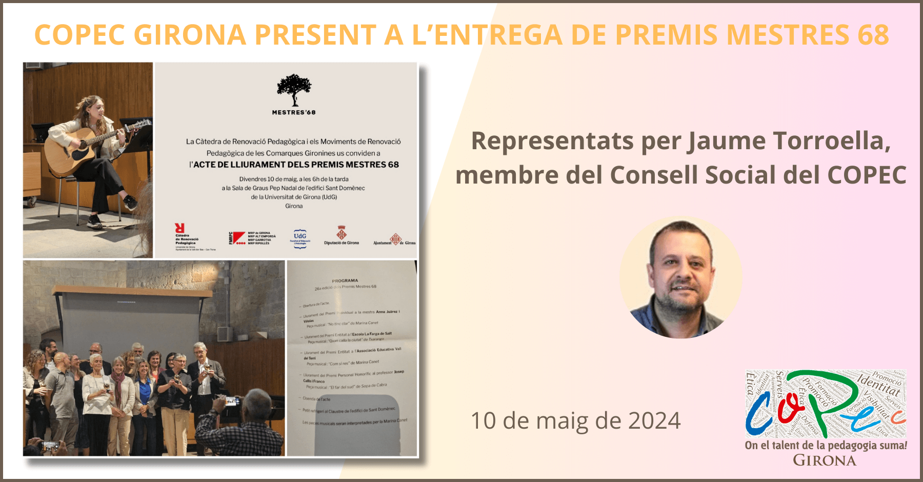 COPEC GIRONA PRESENT A L’ENTREGA DE PREMIS MESTRES 68 IMPULSATS PER MRPG I CRP UDG