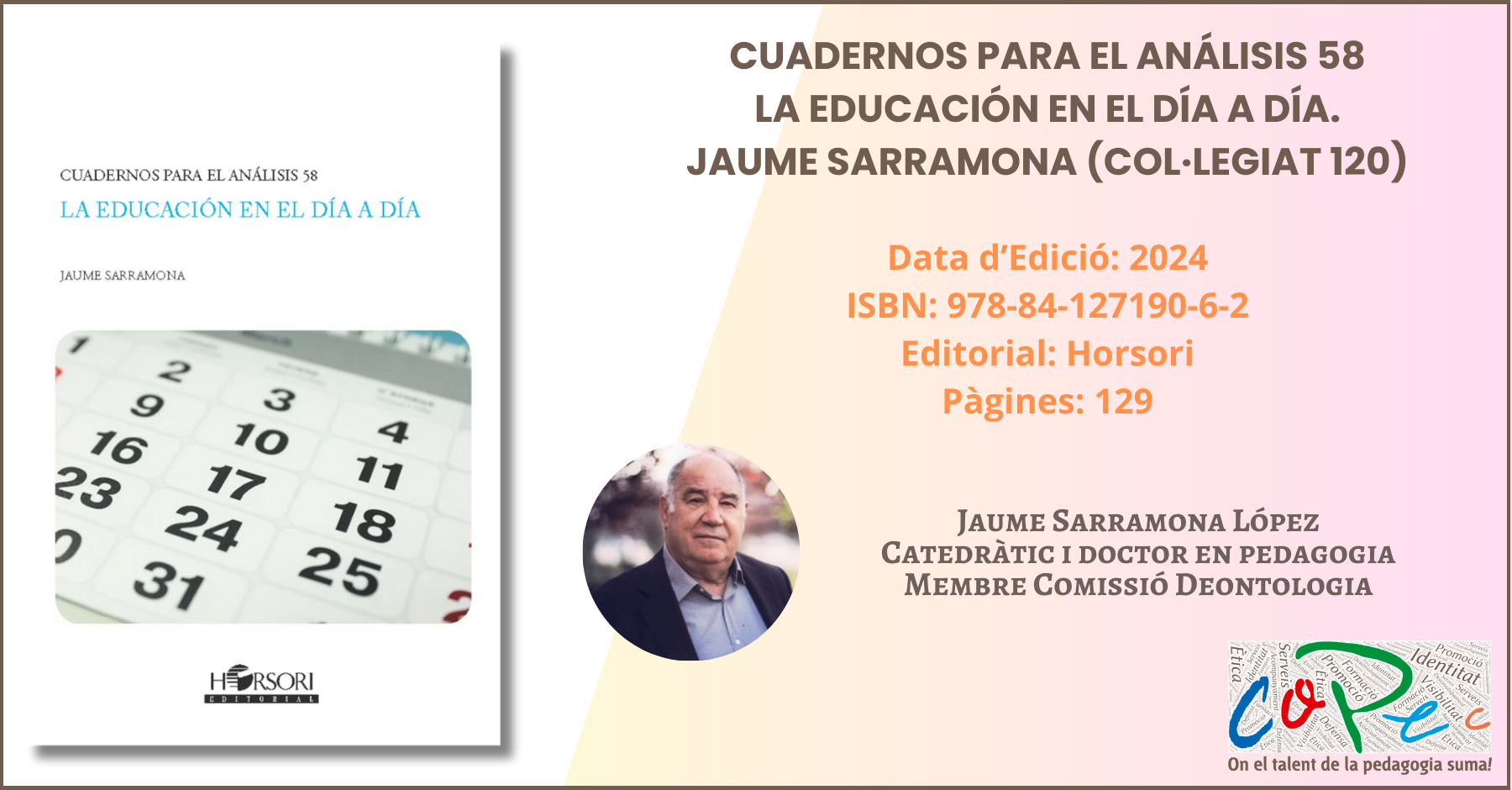 JAUME SARRAMONA - LA EDUCACION EN EL DÍA A DÍA