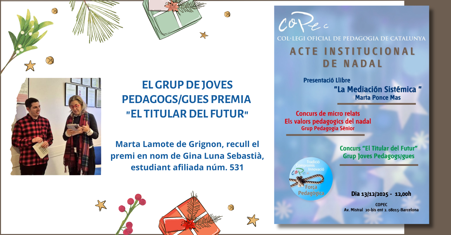 EL GRUP DE JOVES PEDAGOGS/GUES PREMIA "EL TITULAR DEL FUTUR"