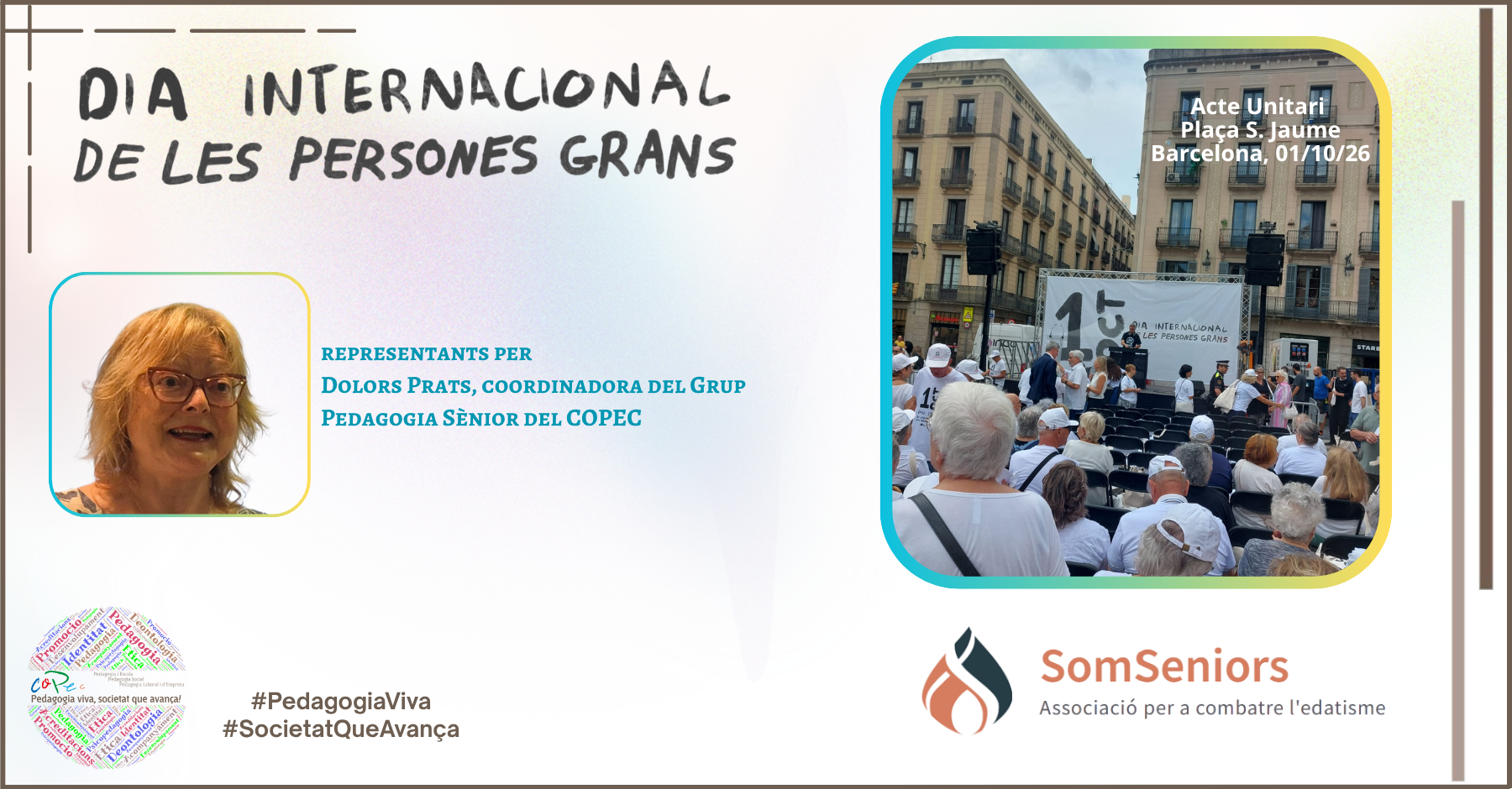 DIA INTERNACIONAL DE LA GENT GRAN - ACTE UNITARI PLAÇA SANT JAUME DE BARCELONA