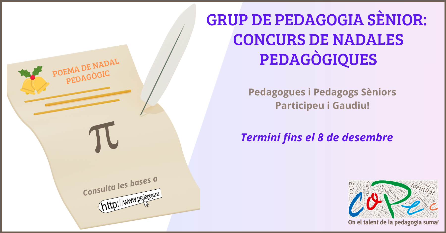 Col·legi Oficial de Pedagogia de Catalunya >  > GRUPO DE PEDAGOGÍA SENIOR: CONCURSO DE VILLANCICOS PEDAGÓGICOS