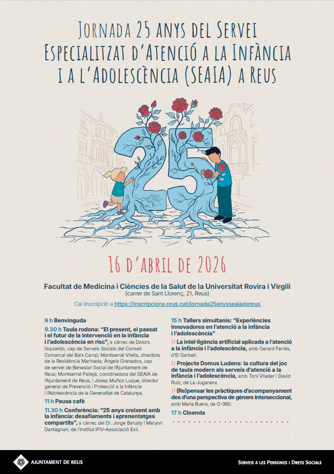 Col·legi Oficial de Pedagogia de Catalunya > agenda > JORNADA 25 ANYS SEAIA DE REUS
