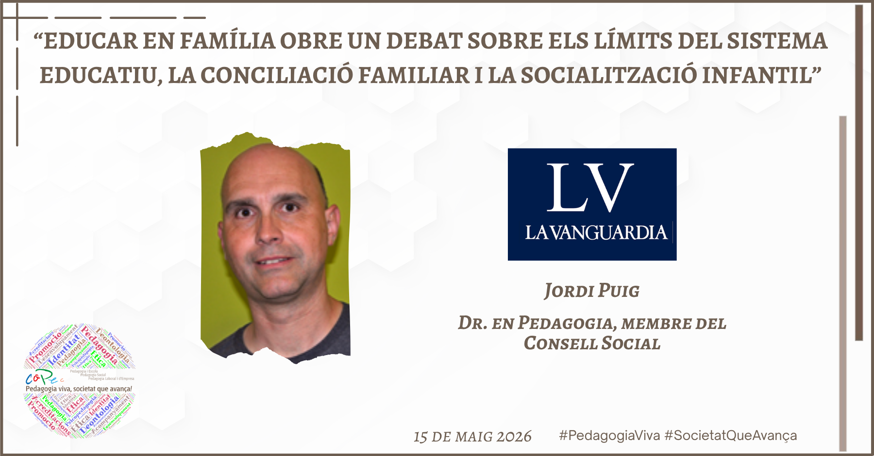 “EDUCAR EN FAMÍLIA OBRE UN DEBAT SOBRE ELS LÍMITS DEL SISTEMA EDUCATIU” - LA VANGUARDIA