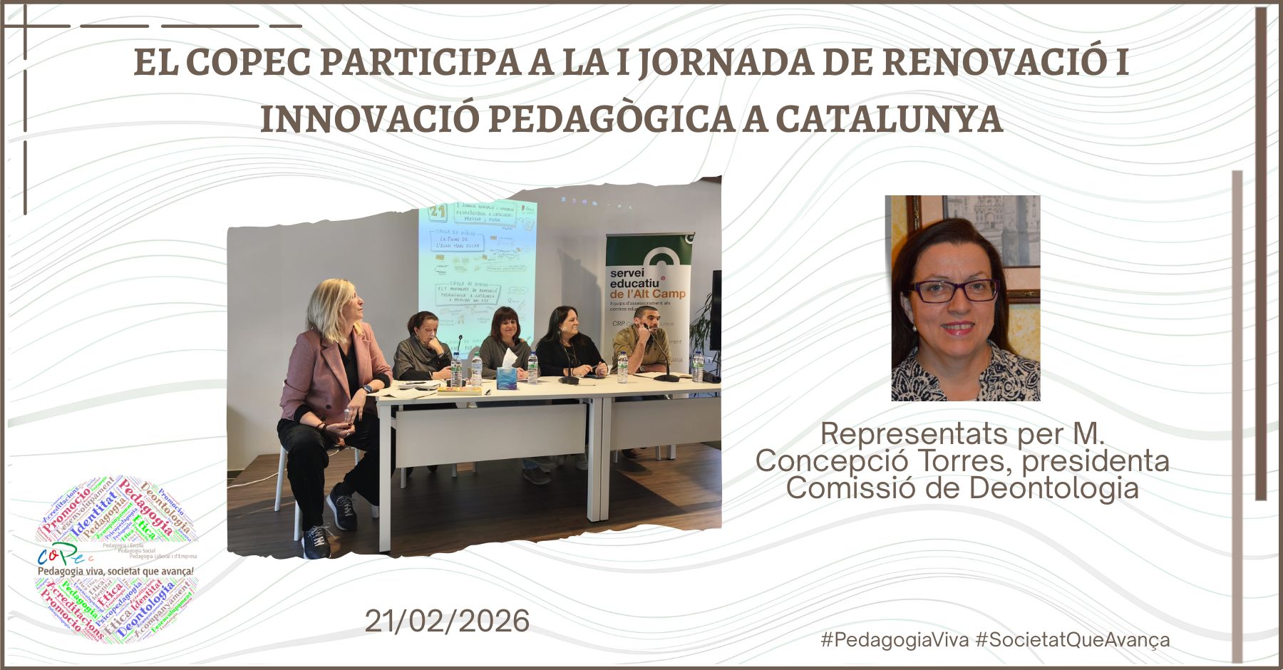 EL COPEC PARTICIPA A LA I JORNADA DE RENOVACIÓ I INNOVACIÓ PEDAGÒGICA A CATALUNYA