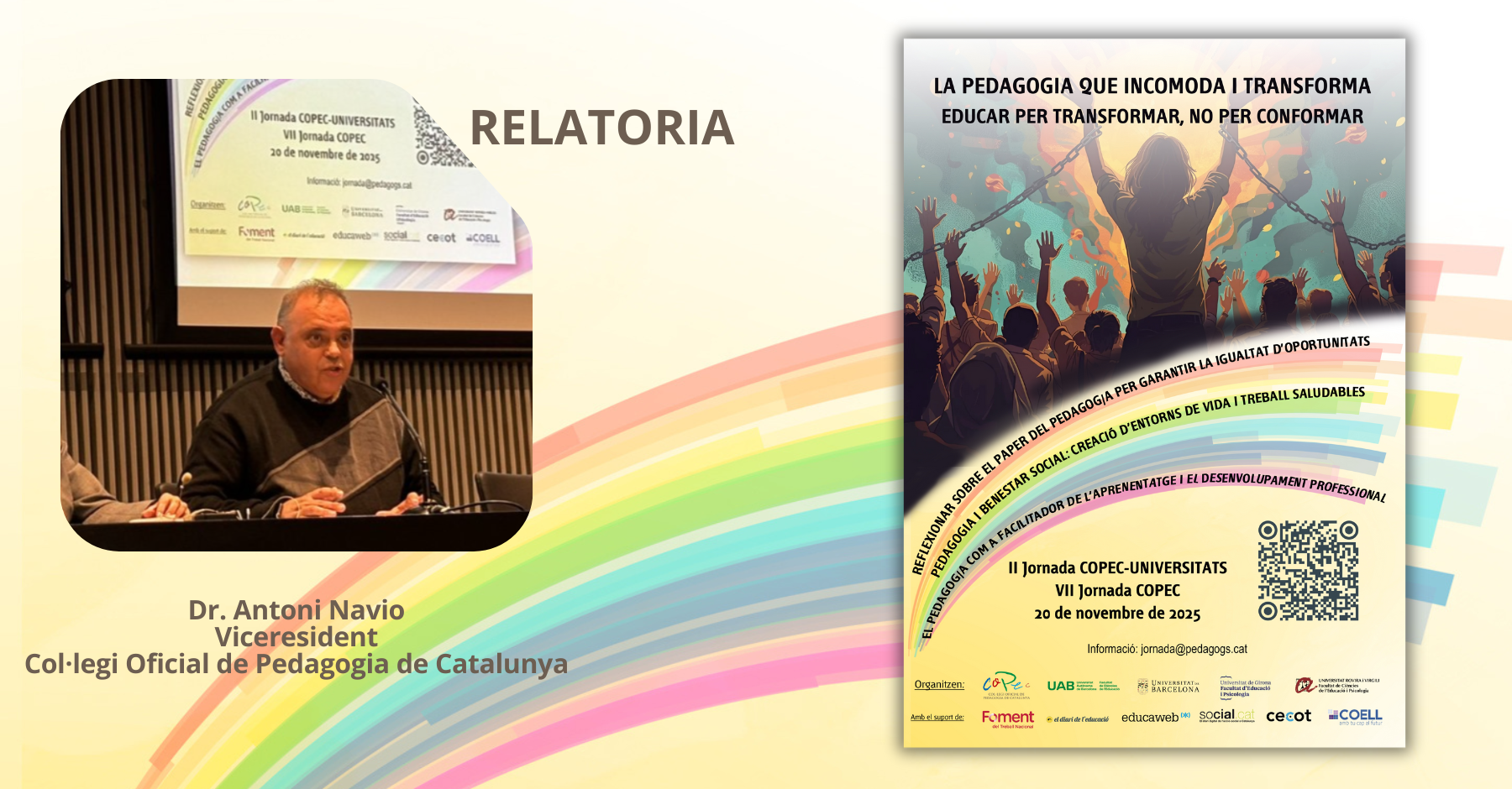 RELATORIA II JORNADA COPEC UNIVERSITATS "LA PEDAGOGIA QUE INCOMODA I TRANSFORMA"