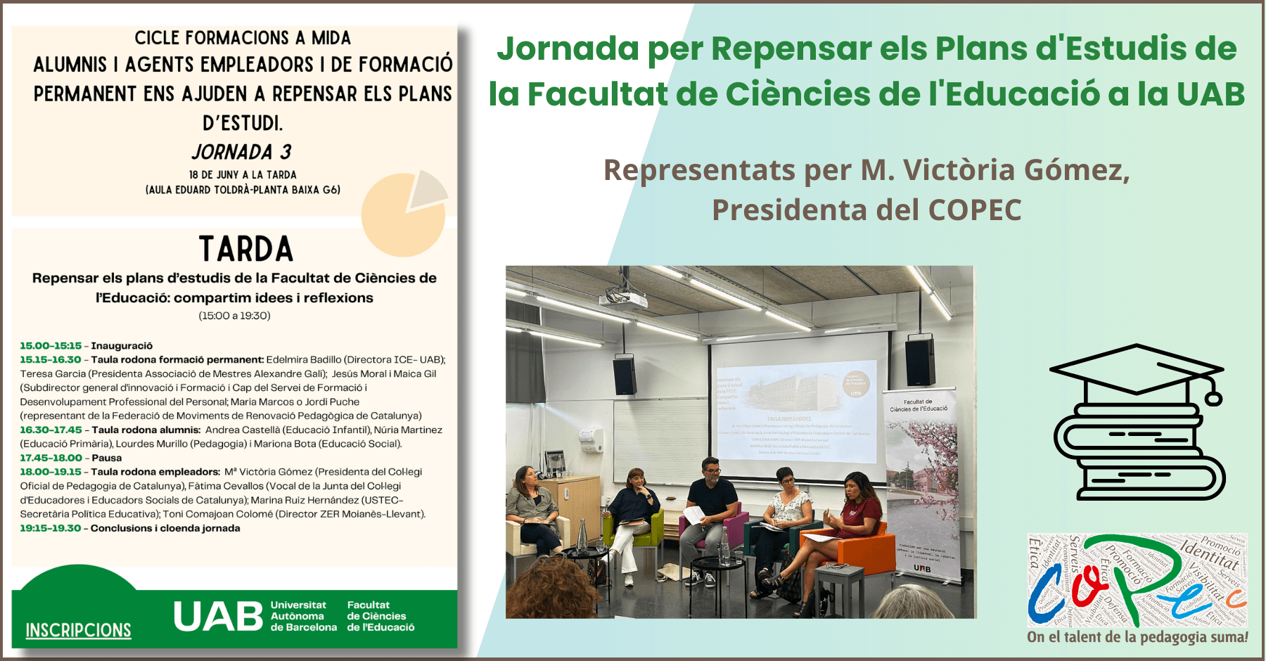 PARTICIPEM A LA JORNADA DE LA UAB SOBRE REPENSAR ELS PLANS D’ESTUDIS