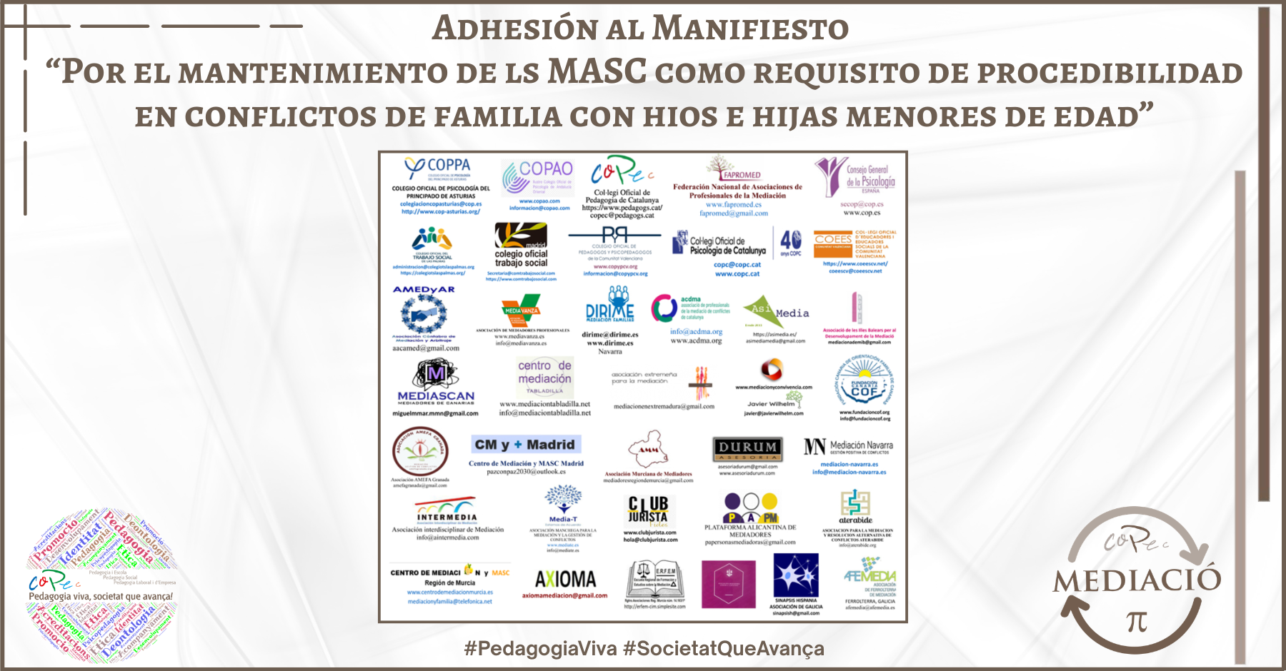 ADHESIÓ COPEC AL MANIFEST FAPROMED DE MEDIACIÓ