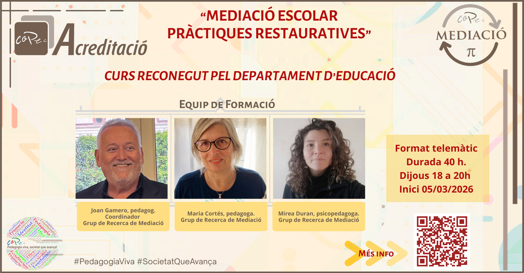 AVP - CURS ACREDITACIÓ EN MEDIACIÓ ESCOLAR. PRÀCTIQUES RESTAURATIVES