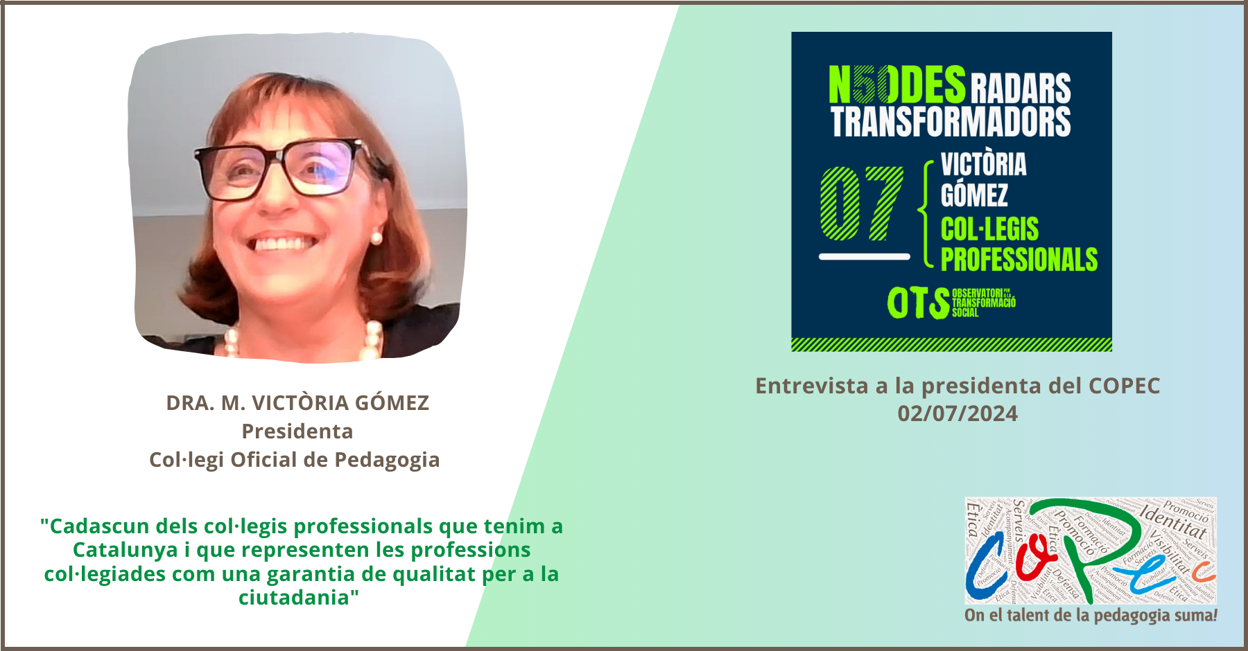 ELS COL·LEGIS PROFESSIONALS - M. VICTÒRIA GÓMEZ -  OTS