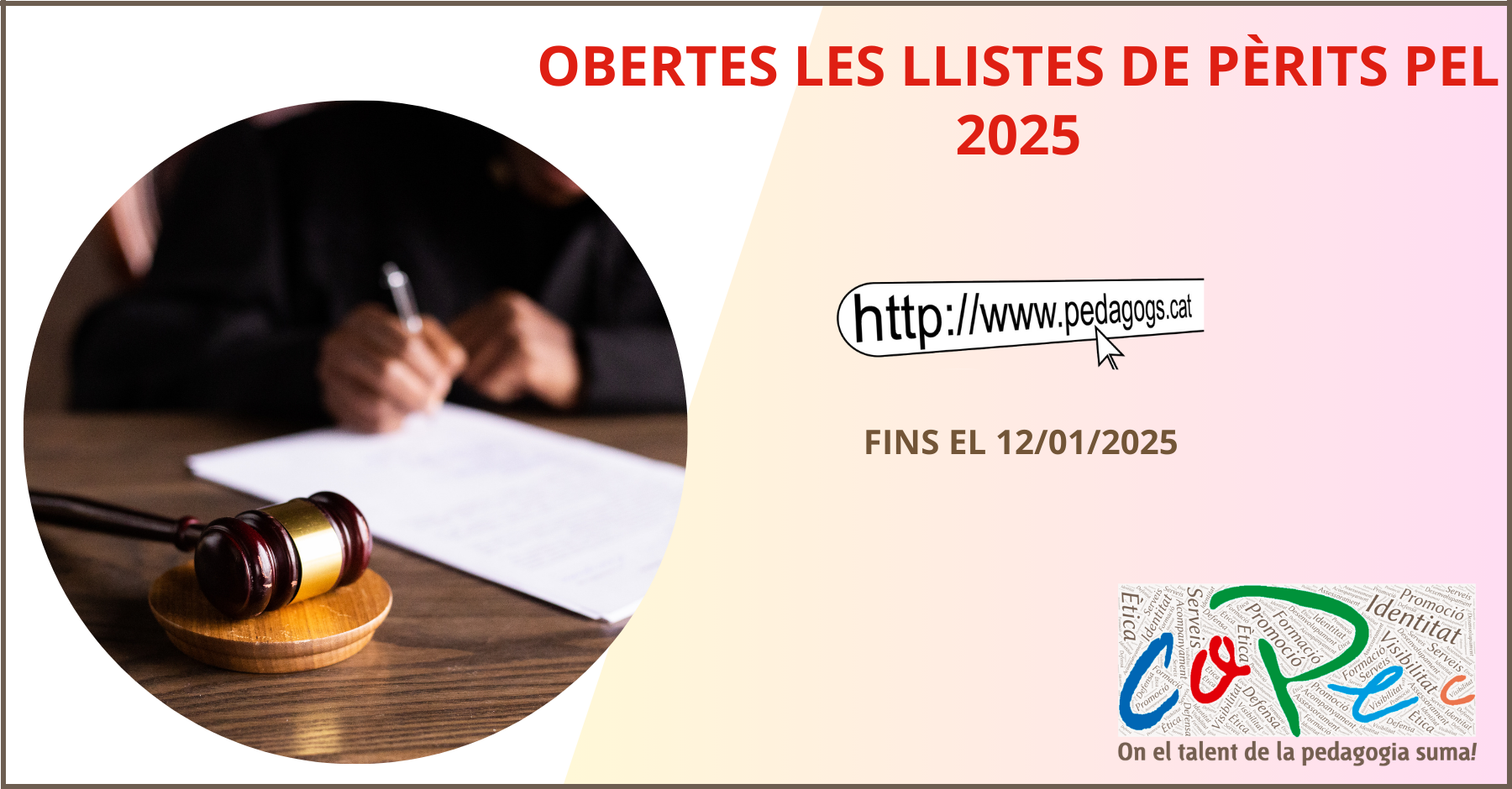 OBERTES LES LLISTES DE PÈRITS PEL 2025 FINS EL 12 DE GENER