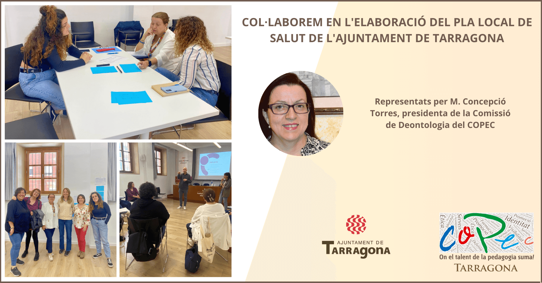 Col·legi Oficial de Pedagogia de Catalunya >  > COPEC TARRAGONA COLABORA EN LA ELABORACIÓN DEL PLAN LOCAL DE LA SALUD DEL AYUNTAMIENTO