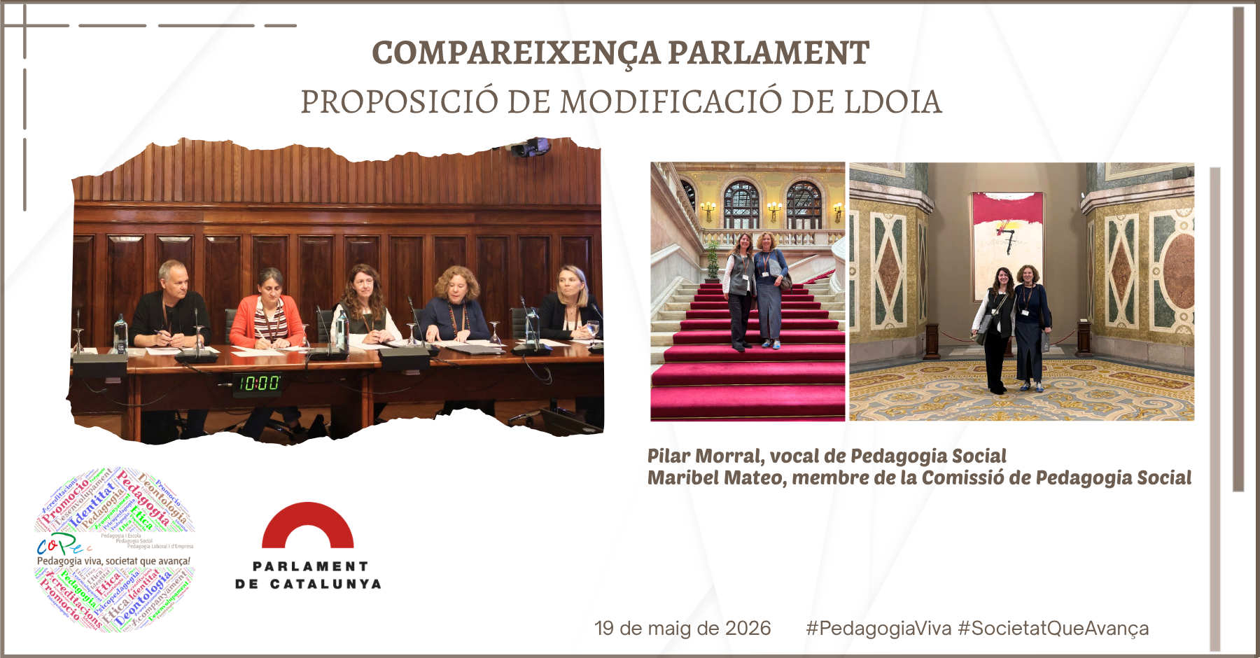 COMPAREIXENÇA PARLAMENT PROPOSICIÓ DE MODIFICACIÓ DE LDOIA