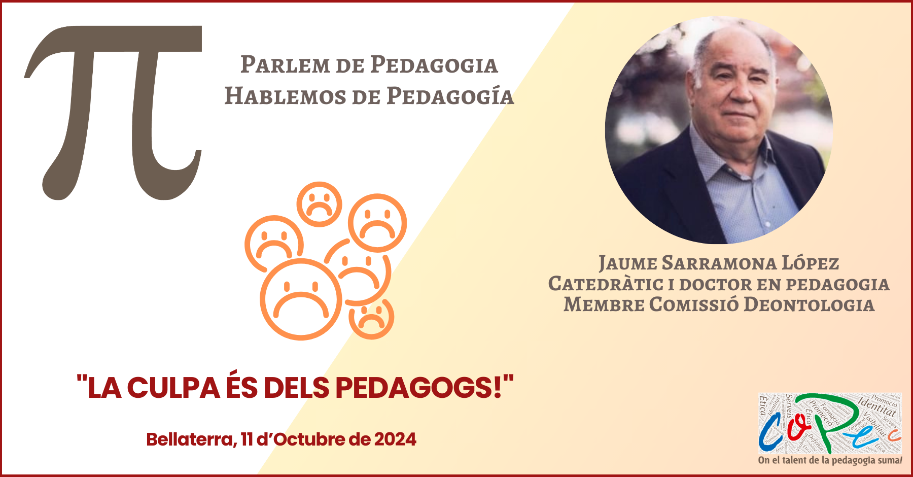 Col·legi Oficial de Pedagogia de Catalunya >  > J. SARRAMONA "¡LA CULPA ES DE LOS PEDAGOGOS!" - HABLEMOS DE PEDAGOGÍA