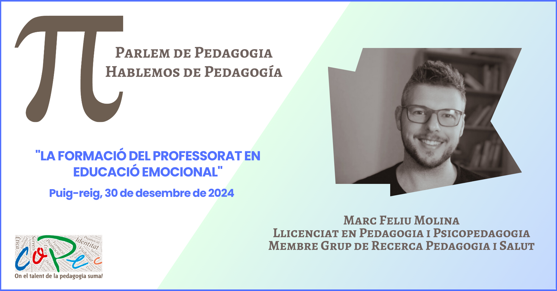 M. FELIU "LA FORMACIÓ DEL PROFESSORAT EN EDUCACIÓ EMOCIONAL" A PARLEM DE PEDAGOGIA