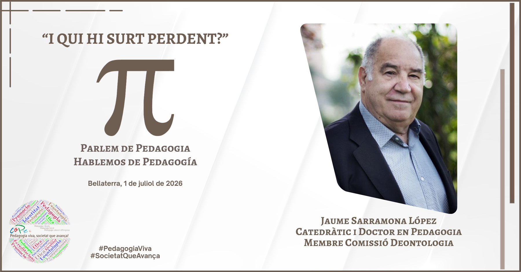 JAUME SARRAMONA "I QUI HI SURT PERDENT?" A PARLEM DE PEDAGOGIA