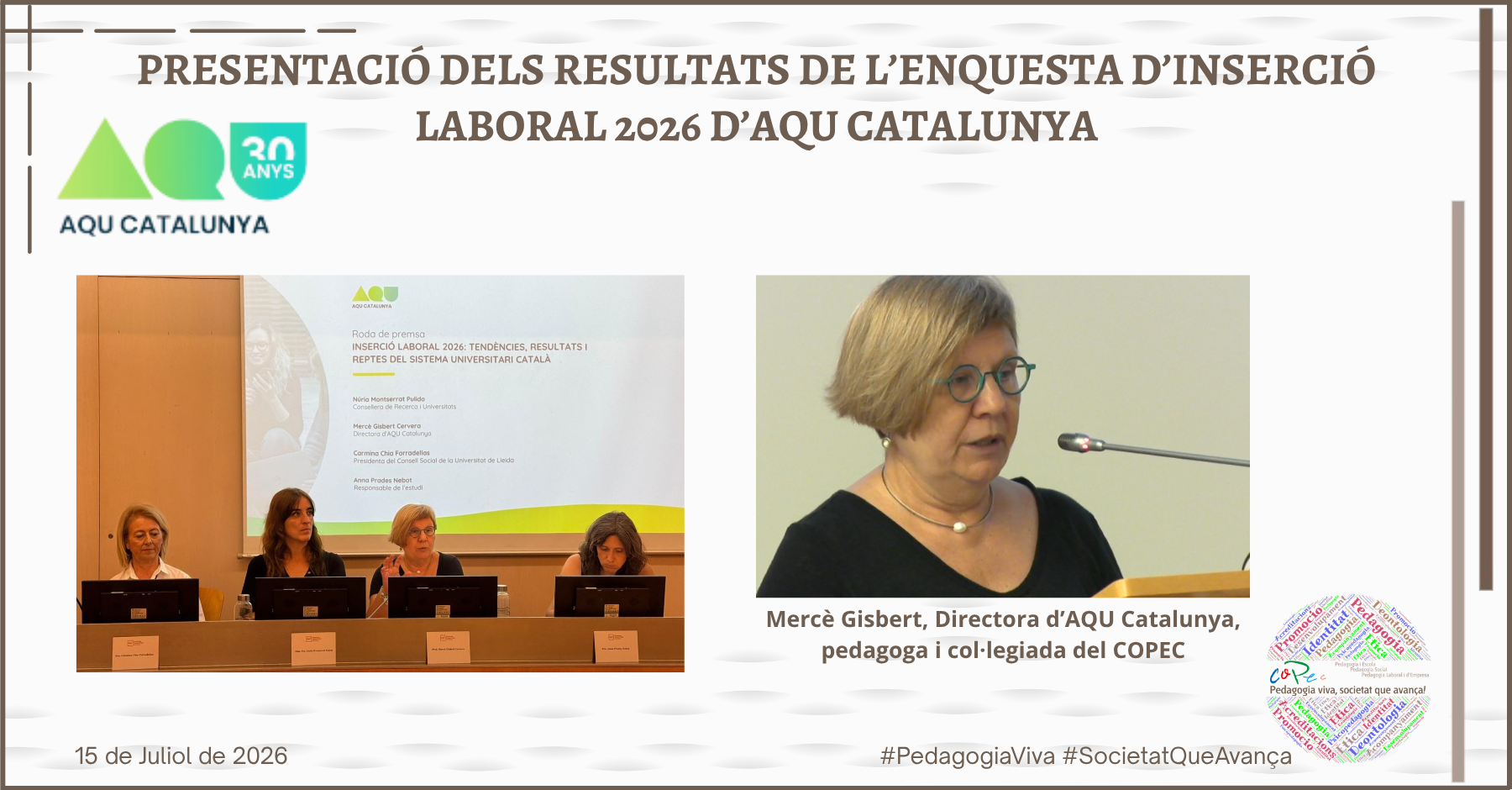 PRESENTACIÓ DELS RESULTATS DE L’ENQUESTA D’INSERCIÓ LABORAL 2026 D’AQU CATALUNYA