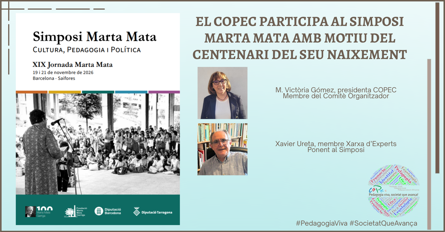EL COPEC PARTICIPA AL SIMPOSI MARTA MATA AMB MOTIU DEL CENTENARI DEL SEU NAIXEMENT