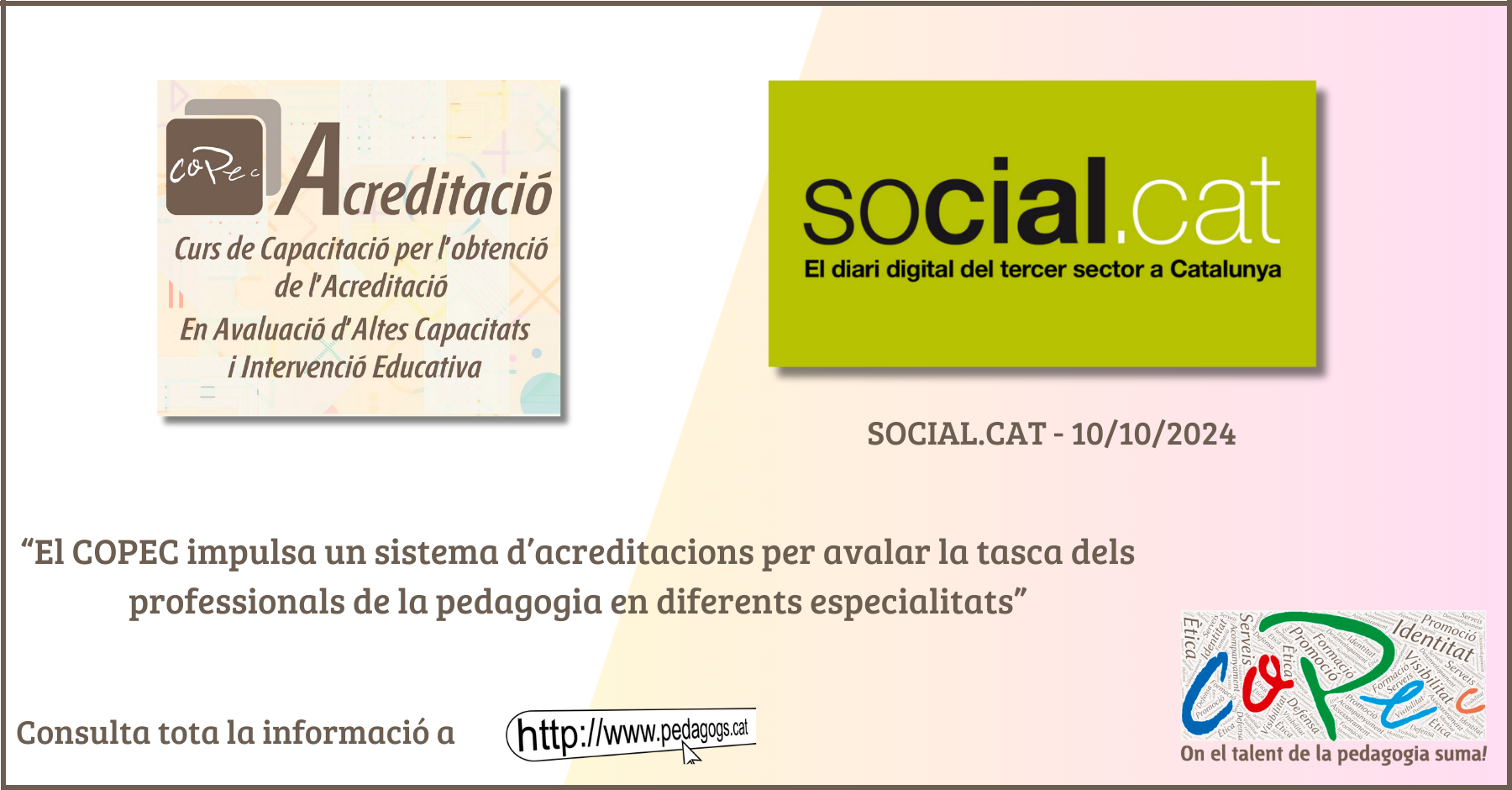 "IMPULSEM EL SISTEMA D’ACREDITACIONS D’ESPECIALITATS PEDAGÒGIQUES" - SOCIAL.CAT, M.V GÓMEZ