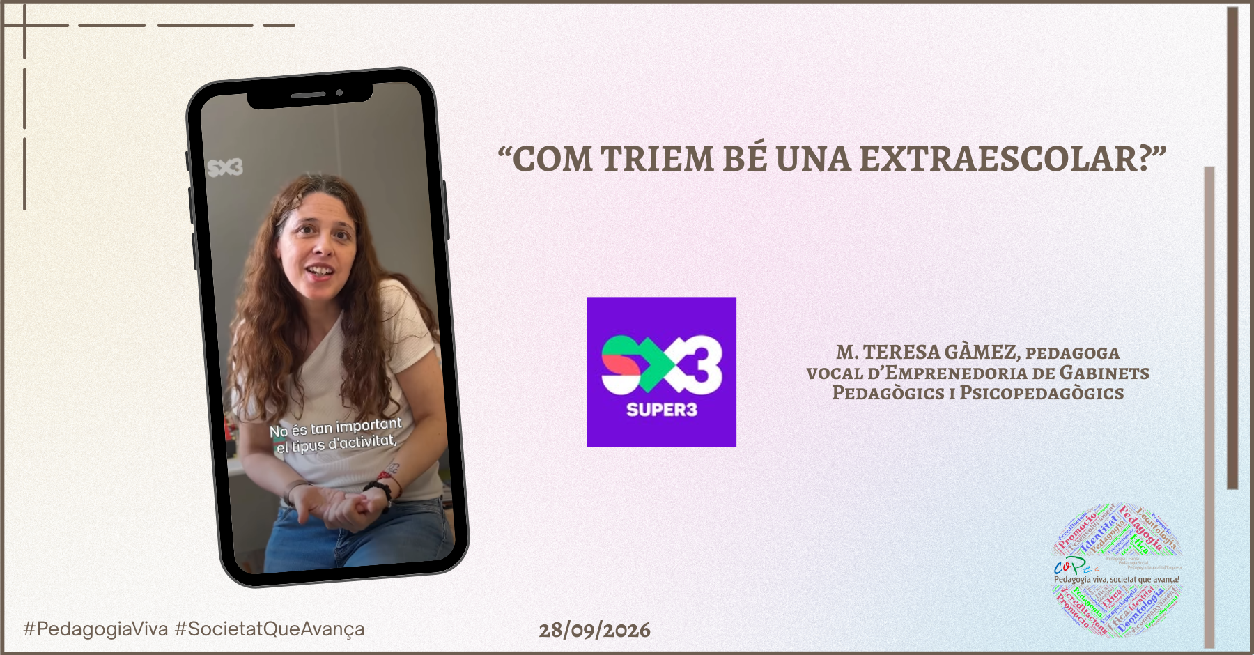 "COM TRIAR BÉ UNA EXTRAESCOLAR?", SUPER 3 SX3 - M. TERESA GÀMEZ