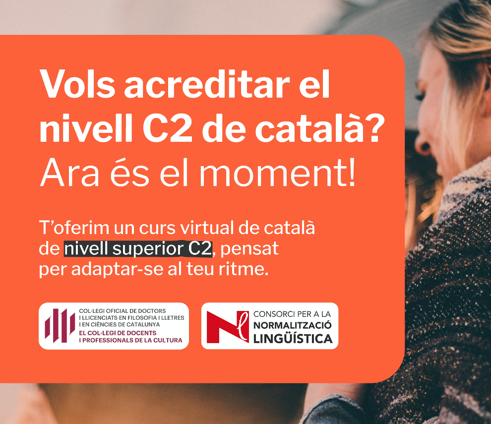 Col·legi Oficial de Pedagogia de Catalunya > agenda > C202601 - Curs de llengua catalana nivell C2. Prova a Barcelona