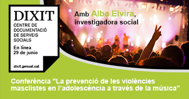 Col·legi Oficial de Pedagogia de Catalunya > agenda > Conferència DIXIT "La prevenció de les violències masclistes a l’adolescència a través de la música"